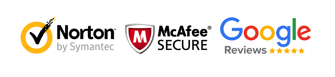 Trusted partners - Norton by Symantec, McAfee Secure, South West Auto Group, Google Reviews